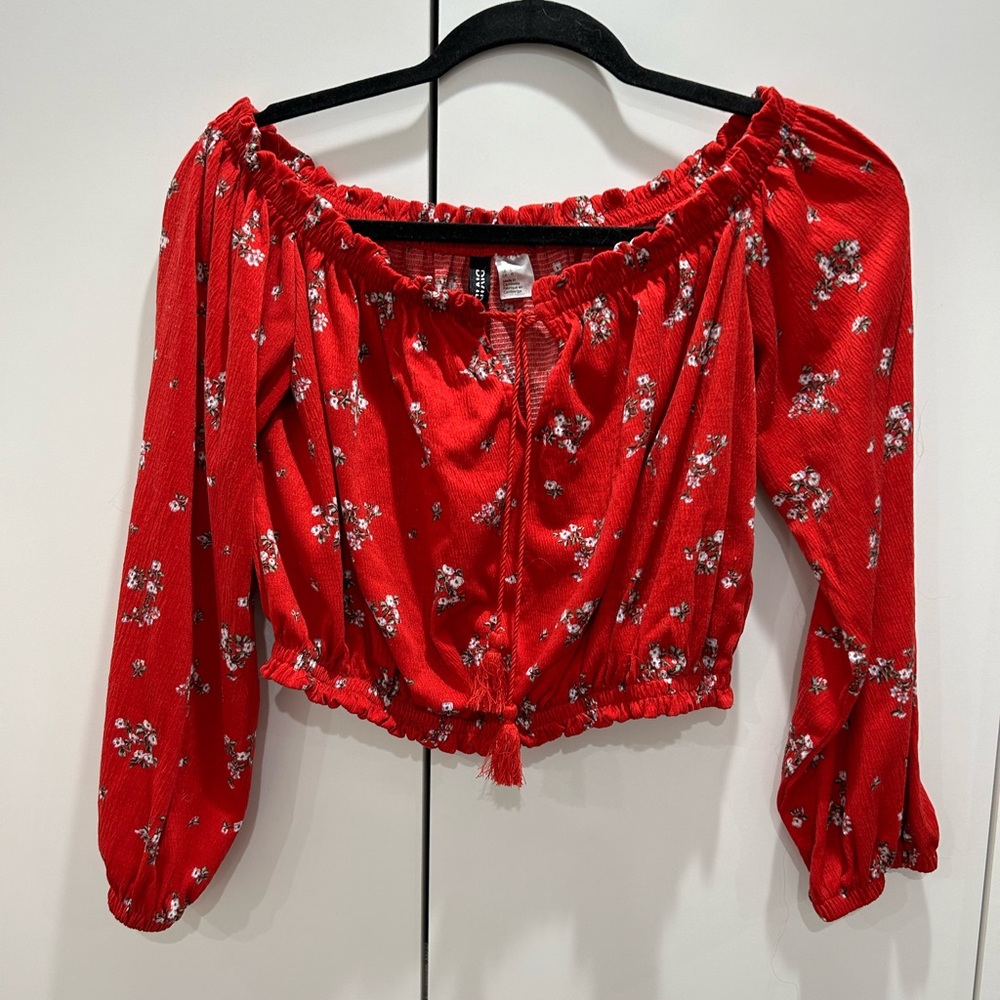 Cropped Off The Shoulder Top